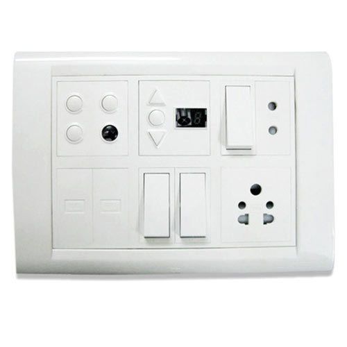 Shock Proof Energy Efficient White Electrical Switch Boards