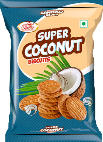 Healthier And Tastier Round Shaped Crispy Brown Super Coconut Biscuit