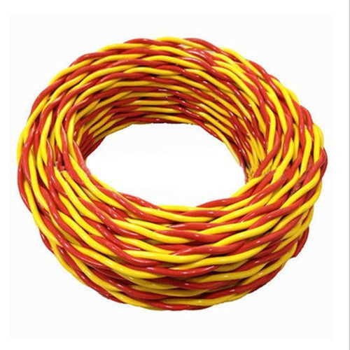 Red And Yellow 90 M Length Pvc Flexible Wire Roll