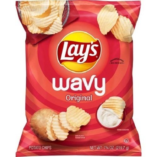 Black Salted And Mild Spicy Taste Crispy Fried Lays Potato Chips