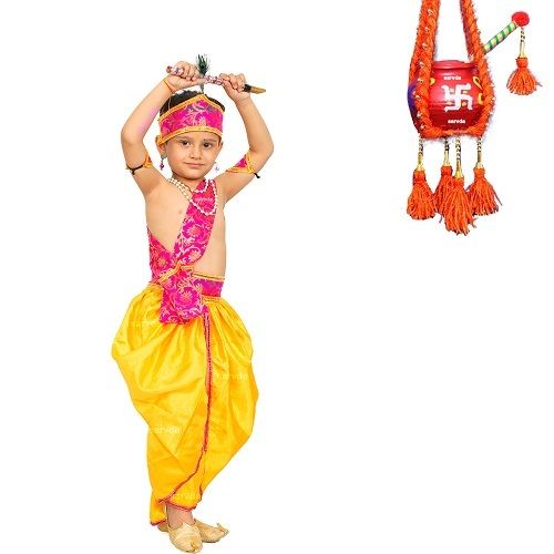 Buy Kaku Fancy Dresses Krishna Costume for Kids, Baby Krishna Dress for  Janmashtami, Bal Krishna Dhoti Set, Krishnaleela Costume, Infant Bal Gopal,  Krishna Fancy Dress Costume for Boys/Girls Online at desertcartBolivia