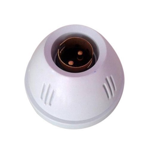 Plastic Bulb Holder - 6.30A Rated Power, 220V Input Voltage | Unbreakable White Design, 165°C Working Temperature, 6mA Rated Current