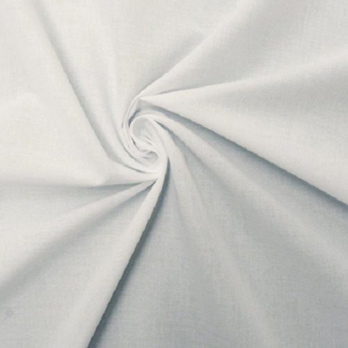 Silver 46 Inch Width 150 Gsm Lightweight And Breathable Plain White Cotton Garments Fabric