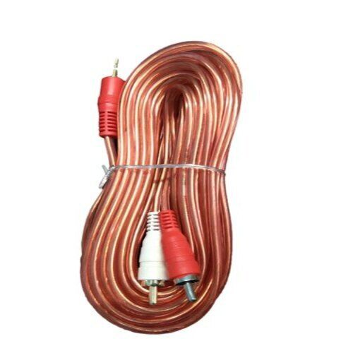 5 Meter High Frequency Best Quality Pvc Material Home Stereo Suitable Red Aux Cable