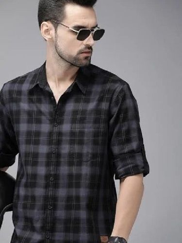 Breathable And Comfortable Full Sleeves Checked Men Cotton Shirts