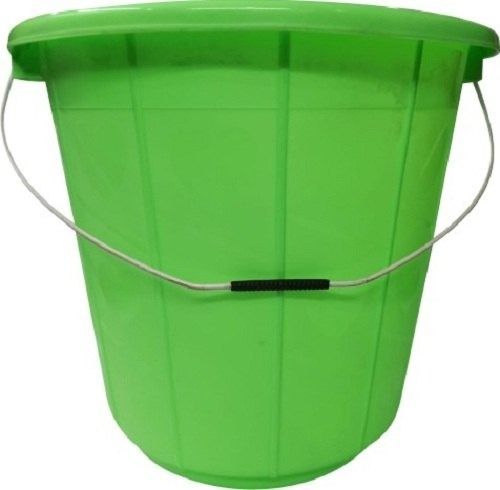 Capacity 20 Liter Unbreakable Plastic Light Weighted Green Bucket With Handle