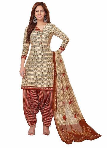 Multi Casual Wear Printed Salwar Suit For Women