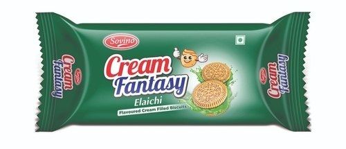 Elaichi Flavor Cream Round Glucose Semi Soft Biscuit