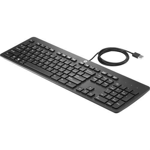 Black Hp Wired Standard Size Plastic Usb Wired Interface Computer Keyboard Available In 490 Grams Weight