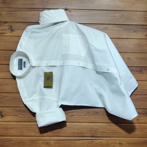 Long Sleeves With Single Pocket Comfortable Regular Fit White Color Men's Shirt - Cotton, L, M, XL Size, Classic Collar, Full Sleeves, Breathable, Washable