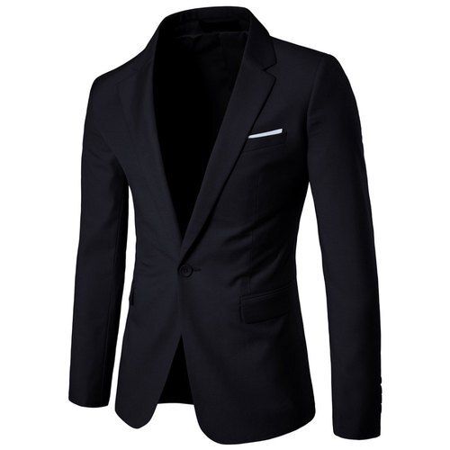 Mens Full Sleeves Plain Blazer For Casual And Party Wear