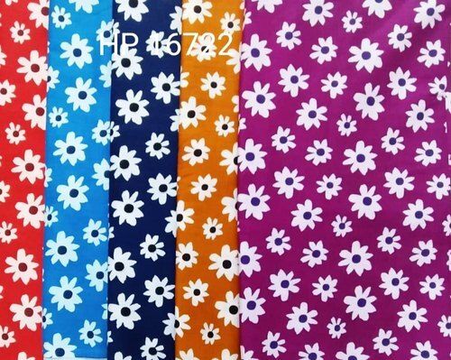 Multi Color Printed Pattern Pure Cotton Fabric For Clothing 