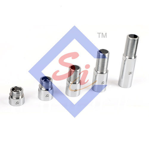 Stainless Steel Extension Nipples For Fittings, Metallic Silver Color, Round Shape