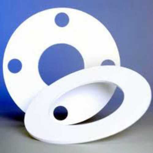 White Ptfe Gasket 10 Mm To 700 Mm Diameter, 0.5 Mm Approx Thickness