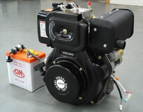 White & Blue 170Fe 4Hp Single Cylinder Air Cooled Diesel Engine With Electric Starter