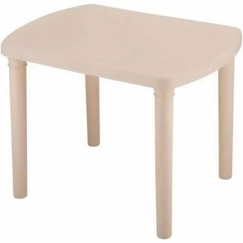 Grey 2.5 Kilograms Weight 1.4 Foot Height Cream Color Rectangle Plastic Table 