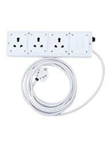 3 Socket 1 Switch 1.5Mm 3 Core Copper Wire Extension Board White Application: To Operate Electric Connection