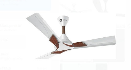 350 Rpm Speed 55 Watt 220 Voltage White And Brown Orient Ceiling Fan 