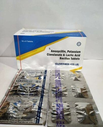 Amoxicillin Potassium Clavulanate Clevermox 625 Lb Tablet - 500mg Amoxycillin + 125mg Clavulanic Acid | Medicinal Grade, For Hospital and Clinic Use, Prescription Required