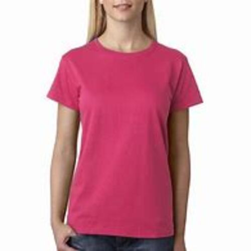 Short Sleeve And Round Neckline Stylish And Comfortable Plain Pink Ladies T-Shirt Age Group: +16