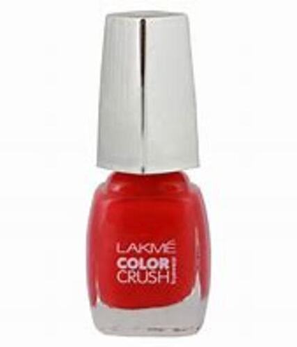 Lakme Red Nail Polish, Long-Lasting Chip-Resistant True Wear Colour Crush