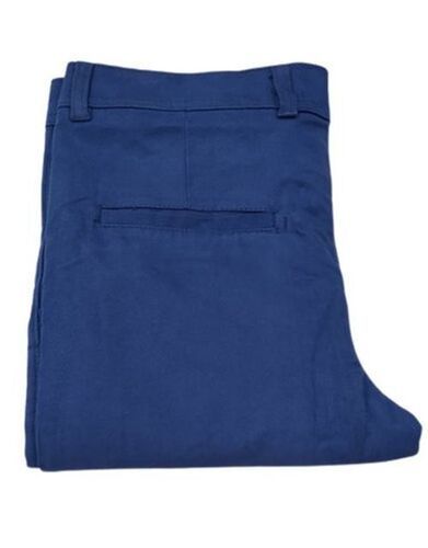Men's Cotton Blue Plain Casual Pant, Size: 28.0-36 at Rs 350/piece in  Vadodara