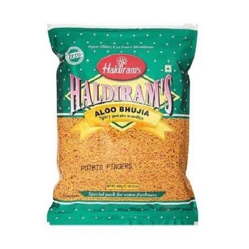 Pack Of 100 Gram Spicy And Salty Fried Haldiram Aloo Bhujia Namkeen