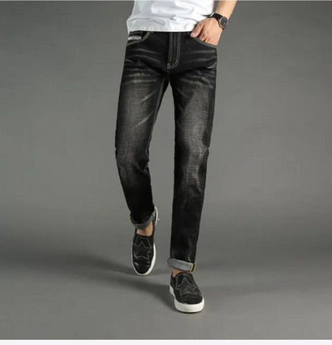 Party Wear Black Comfortable And Washable Mens Denim Jeans