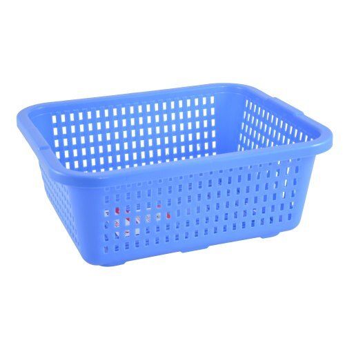 Rectangular Blue Plastic Basket Hardness: Rigid