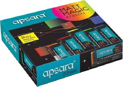 Steel & Plastic Rectangular Non Dust Apsara Rubber Matt Magic Erasers For Neat And Clean Erasing