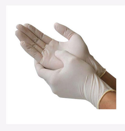 White Full Finger Sterlite Latex Disposable Medical Gloves