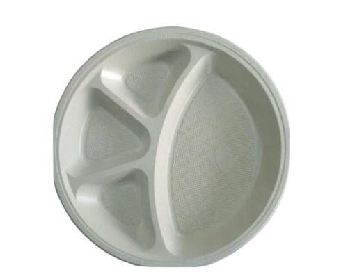 12 Inches Size Light Weight Round Plain Disposable Thermocol Plate