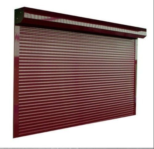 Red Manually Operate Vertical Opening Exterior Insulation Iron Rolling Shutter 