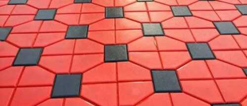 Parking Tiles Available In Different Sizes, Red And Black Color, Porcelain Material