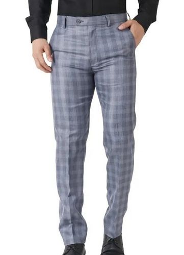 Solemio Formal Trousers  Buy Solemio Polyester Viscose Regular Fit Checks Printed  Formal Trouser For Men  Grey Online  Nykaa Fashion