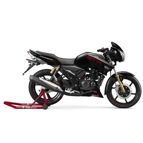 Polyester Fabric Standard Tvs Apache Rtr 180 Motorcycle (Black Color), Riding Quality Is Good And Comfort Also Satisfied, Digital Display 