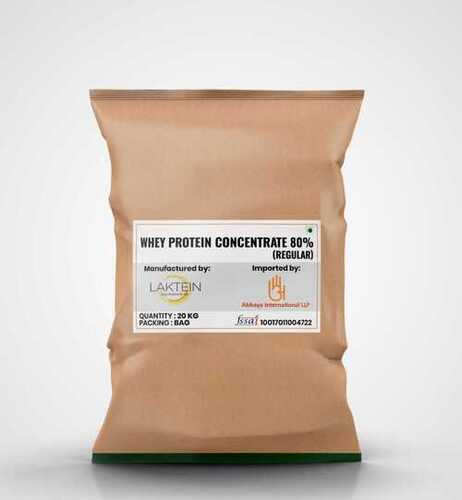 Whey Protein Concentrate 80% Regular 20 Kg Packaging Size And Fssai Certified