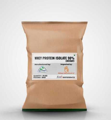 Whey Protein Isolate 90% Instant, 15 Kg Packaging Size, Bag Packing