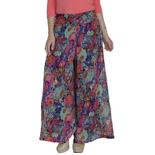 Women Trendy Fashionable Stylish Casual Wear Multi Color Cotton Palazzo