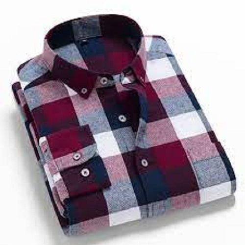 Wood Spark Checked Men Cotton Shirt Application: Agriculture