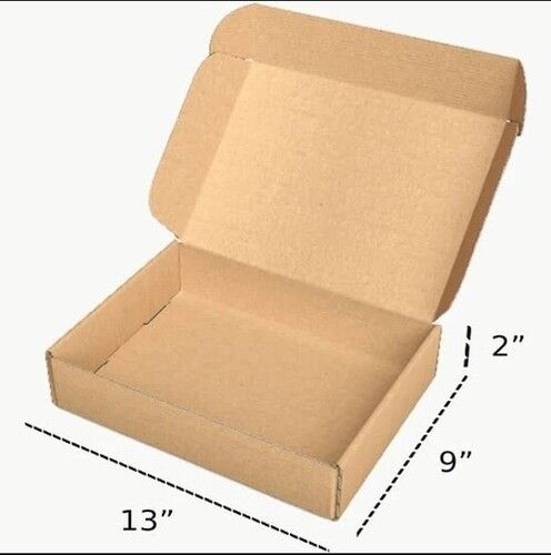 13 X 9 X 3 Inches Size Brown Plain Corrugated Packaging Paper Box Application: Doors