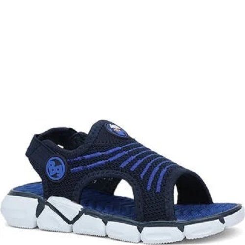 Blue Comfortable And Light Weight Casual Wear Slip On Pu Sandals For Kids