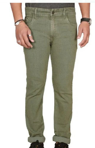 Light Green Washable And Comfortable Stylish Mens Denim Jeans