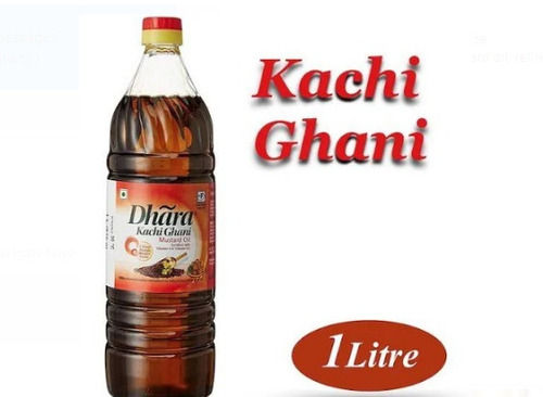 Pack Of1 Liter Food Grade Yellow Dhara Kachi Ghani Mustard Oil 
