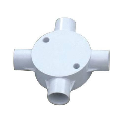 White Color Round Shape Pvc Junction Box For Electrical Fittings