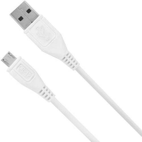 White Original Vivo V3 USB Data Cable - 1 Meter Long, Dual Connectors for Quick Data Transfer and Mobile Charging