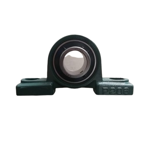 ब्लैक 10 एमएम थिक फ्लैंग्ड बुश और सिंगल रो कास्ट आयरन पिलो ब्लॉक बॉल बेयरिंग