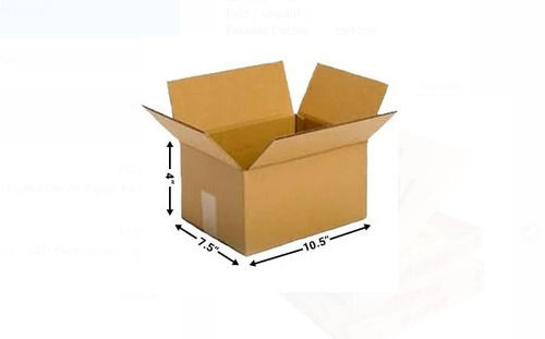 4 X 7.5 X 10.5 Inches Rectangular Plain Brown 3 Ply Corrugated Box