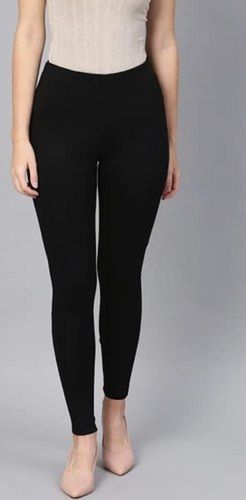 Casual Wear Washable And Breathable Plain Pattern Height Waist Cotton Lycra Leggings