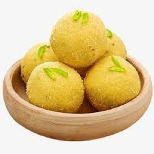 Healthy And Delicious Sweet Taste Round Shaped Yellow Besan Laddu Application: Domestic